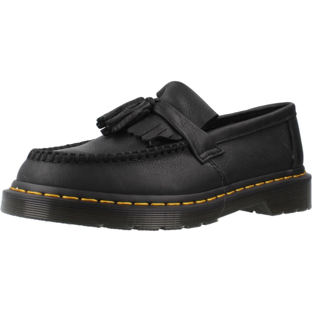 Dr. Martens Unisex Adrian Yellow Stitch Leather LoafersSlipper