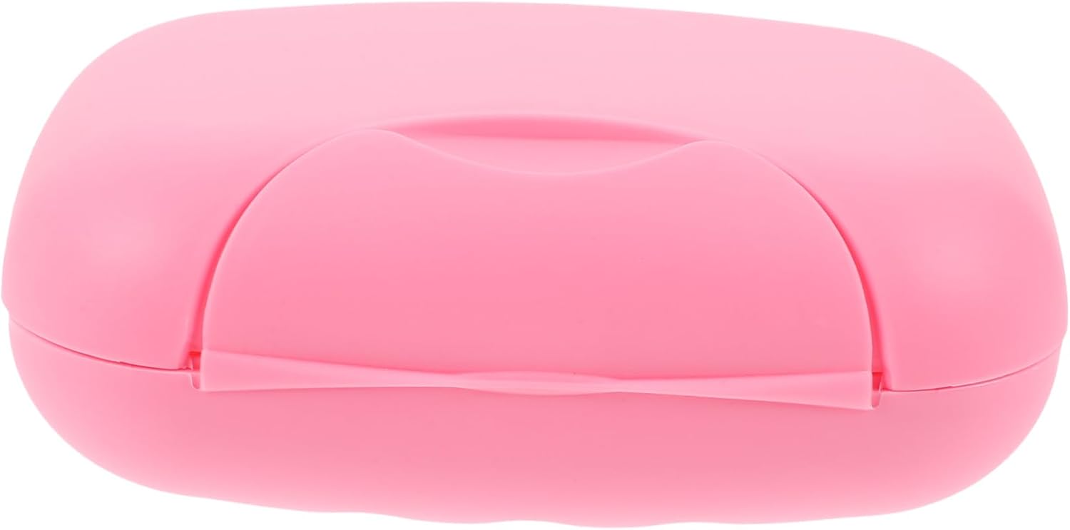 Portable Leakproof Soap Holder Case Lid Travel Soap Dish Container for Camping Gym and Bathroom Sealed Design Large Size Pink