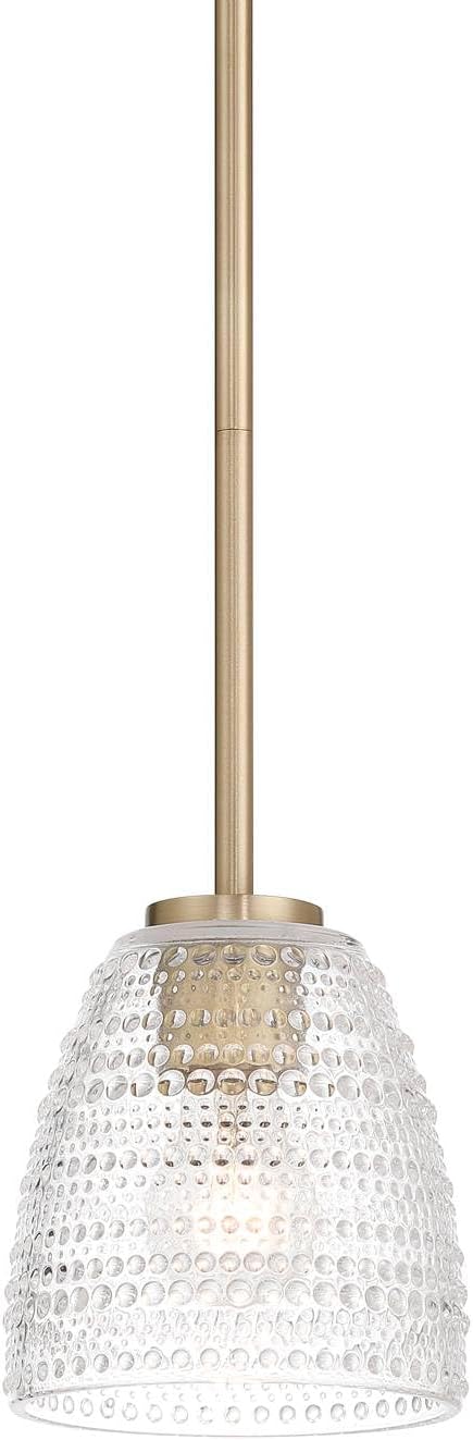 Possini Euro Design Possini Euro Sabrina 5 3/4" W Brass Vintage Glass Mini Pendant Light