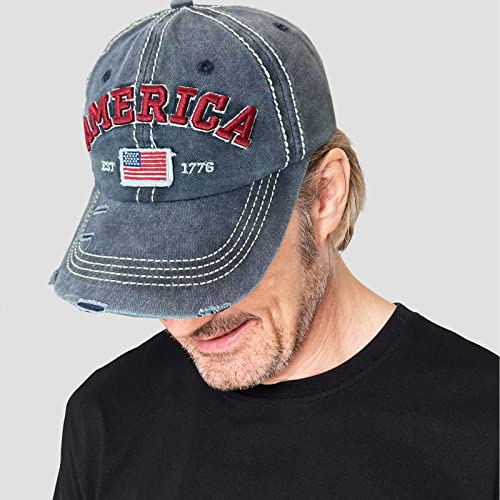 4Th Of July Independence Day American Flag Hat Unisex Vintage Embroidery Washed Distressed Cotton Baseball Cap Adjustable Usa Trucker Dad Baseball Hat #TOP5