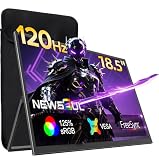 Newsoul Portable Gaming Monitor 18.5 Inch 120Hz 1080P IPS Matte Screen with HDR 1080P 125% sRGB 2000:1 Mini HDMI/USB C, Second Screen for Laptop/PC/Phone, VESA & Kickstand