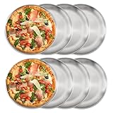 YEUIKERR 8 Pieces Stainless Steel Pizza Pans 10 inch Pizza Pan for Oven, Pizza...