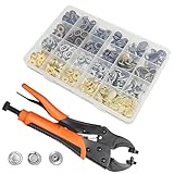 NAVASURE Snap Button Kit - 100 Sets Heavy Duty Metal Snaps for Fabric, Canvas, Leather | 15mm Press Studs for Clothing, Boat Covers (Snaps for Fabric, Snap Fasteners)