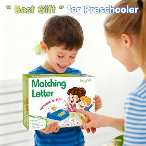 HahaGift Educational Toys for 3-5 Year Old Boy Girl Gifts, Matching Letter Learning Games Activities, Ideal Christmas Birthday Gift for Toddler Kids Age 3 4 5 6 7 Year Olds Boys Girls — view 7