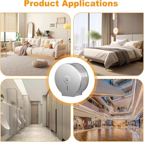 Image of 2Pcs Commercial Jumbo Toilet Paper Dispenser, 9in /22.9cm Roll