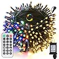 Joomer Color Changing Christmas Lights, 100FT 300 LED String Lights with Remote Timer Dimmable Connectable Fairy String Outdoor Waterproof for Christmas Decoration (Warm White to Multicolor)
