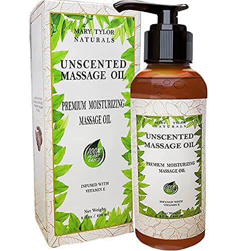 Unscented Massage Oil (8 Fluid Oz) – Perfect For Men, Women, Couples, Massaging, Nourishing The Skin, And Much More… By Mary Tylor Naturals #TOP12