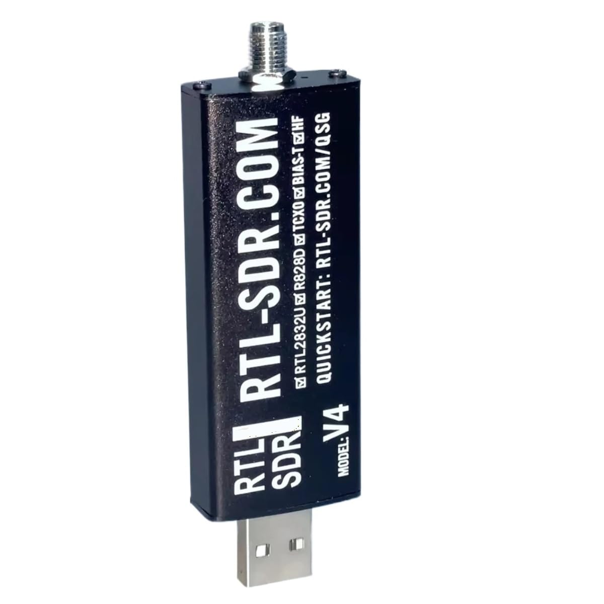 RTL-SDR V4 R828D RTL2832U 1PPM TCXO SMA RTLSDR Software Definierter Funkempfänger, Mit Mehrzweckantenne