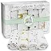 Muslin Blankets- 100% Cotton Swaddle, Extra Large Soft Pre-Washed Lightweight 2-Layer Breathable Set of 4