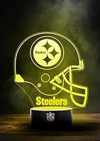 Great Branding Pittsburgh Steelers NFL LED Lampe Licht Logo Helm, Wechselmodus mit 6 unterschiedlichen Farben