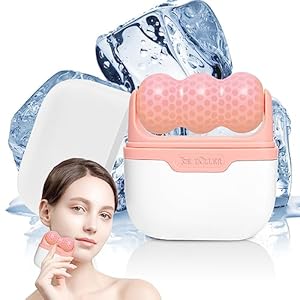Facials Ice Roller, Ice Roller for Face/Eyes/Neck, 2 in 1 Roller Massager for Daily Beauty Skin Care, Reduce Puffiness and Relief Migraine, Pain, Ideal Gift for The Special One You Love
