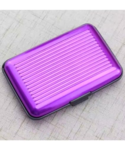 Credit Card Holder Hard Case, RFID Blocking Metal Card Wallet for Women Men4