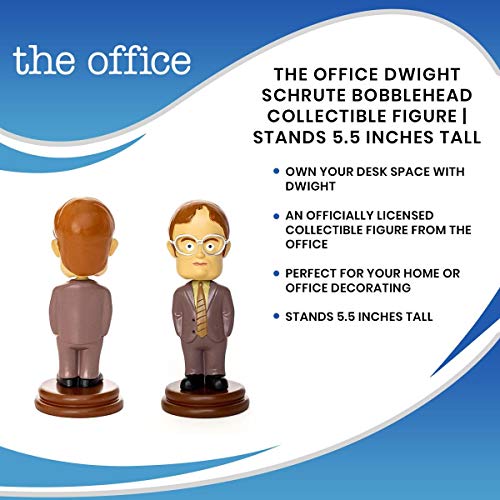 Surreal Entertainment The Office Dwight Schrute Bobblehead Figure | Official The Office Bobblehead Dwight Schrute | The Office Merchandise Dwight Desk Decor Figures | 5.5 Inches Tall - Thumbnail 6