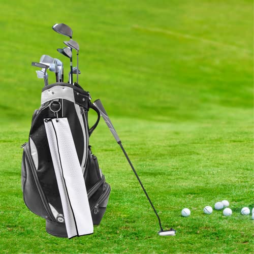 Powrx 2-Pack Golf Towels For Golf Bags - Waterproof Microfiber Woven Towel - Wet And Dry Cleaner For Golf Balls And Club - Heavy Duty Trifold Golf Bag Towel Cloth With Interior Waterproof Barrier #TOP6
