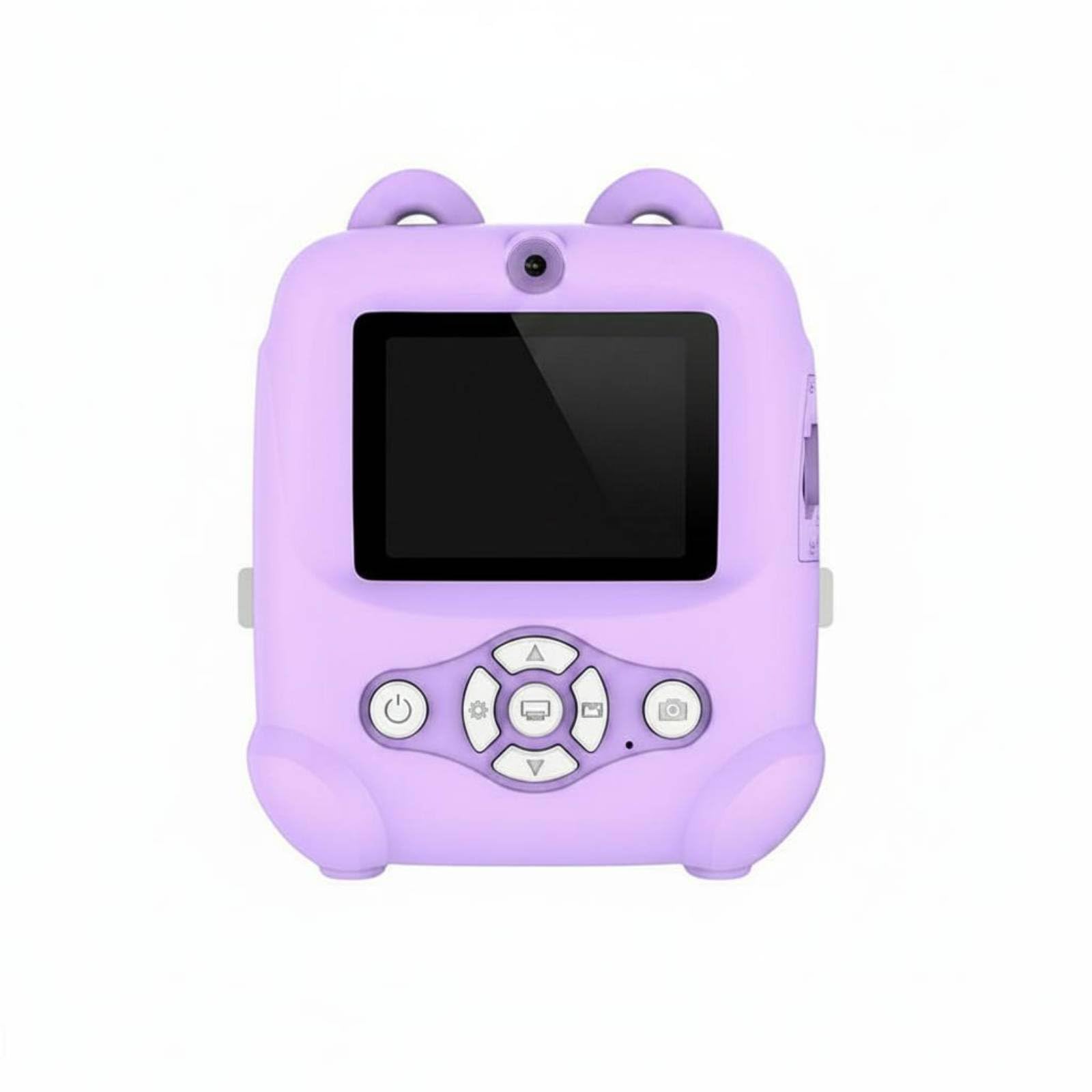 ATORSE Instant Print Camera Multifunction Thermal Print Camera Gift Idea Portable Photo Printer for Children, Purple-picture-14