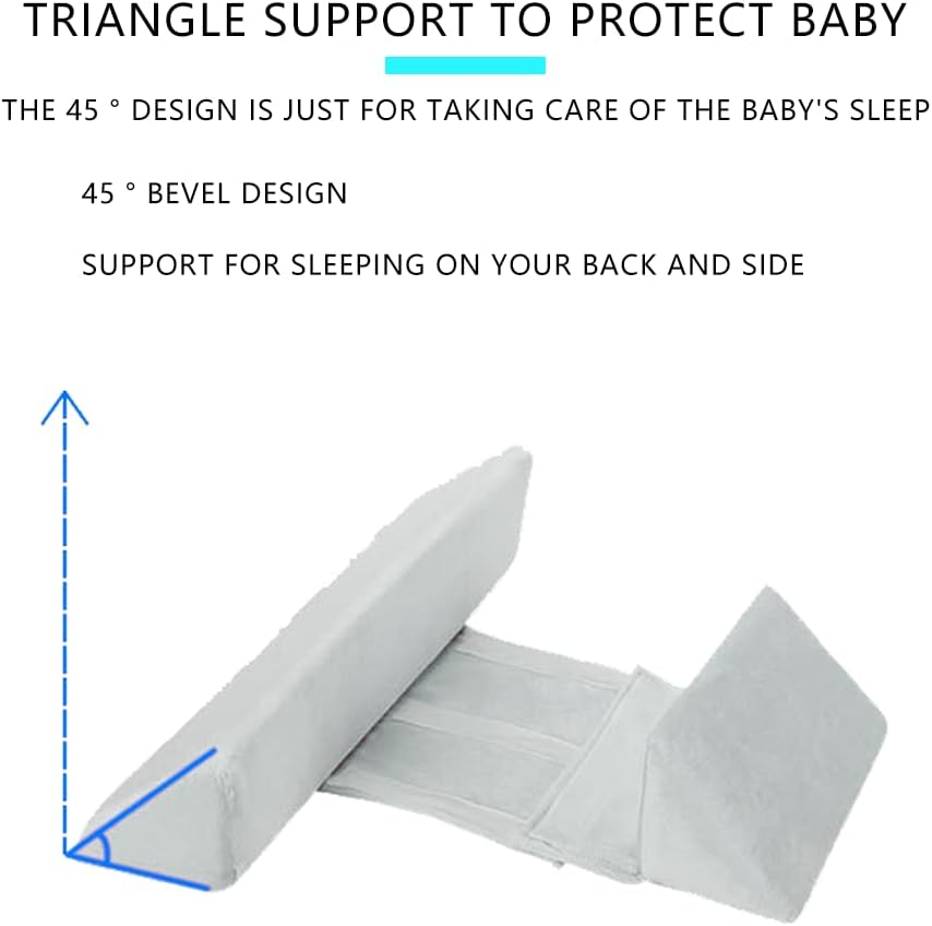 Baby Side Sleeper Wedge, Back & Body Supports The 45 Inclined Triangle Support Design, Removable and Washable : Baby