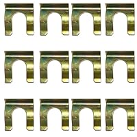 IUSOT 12 Stück Clutch Cable Brake Line Clamp Clips Set - Metall Bremsleitungshalter U-Form Bremsschlauch Halteklammer, Ersatz Schlauch Halteclip für Feststellbremse und Auto Schlauchsysteme #01