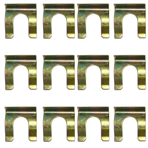 IUSOT 12 Stück Clutch Cable Brake Line Clamp Clips Set - Metall Bremsleitungshalter U-Form Bremsschlauch Halteklammer, Ersatz Schlauch Halteclip für Feststellbremse und Auto Schlauchsysteme #01