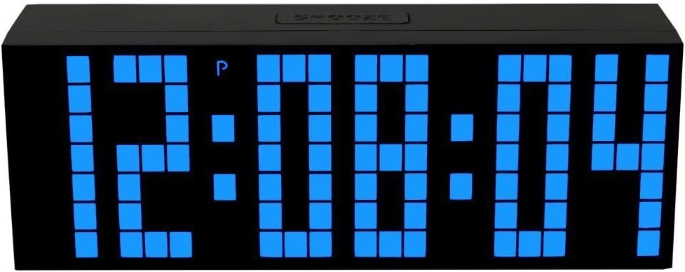 Digital Large Big Jumbo LED snooze wall desk Alarm clock with Thermometer Calendar timer indoor