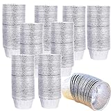 Zentriqlla 300 Pack Aluminum Foil Ramekins, 4 oz Disposable Ramekins, Tin Baking Cups for Tart, Pudding, Cupcake, Souffle, Appetizer