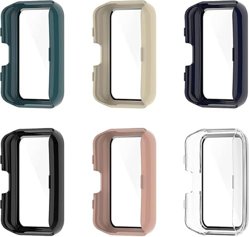 RuenTech �Ή�Oppo Watch Free�P�[�X �X�N���[���v���e�N�^�[ �X�}�[�g�E�H�b�`�A�N�Z�T���[ Oppo Watch Free ���v�p�L�Y�h�~�t���J�o�[ (6�F)