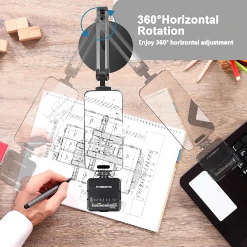 KOSLEOW Soporte Movil para Grabar Video, 360° Ajustable y Plegable Tripode Cenital para Movil Mesa, Compatible con iPhone/Samsung para Streaming, Arte de Uñas y Filmación Profesional - imagen 3