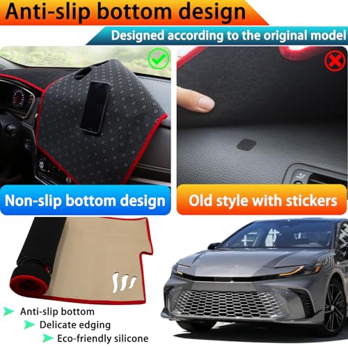 CIMOF Dash Cover Mat for Toyota Camry Accessories 2025 2026 (Red Trim) by CIMOF - Used condition - Image 5