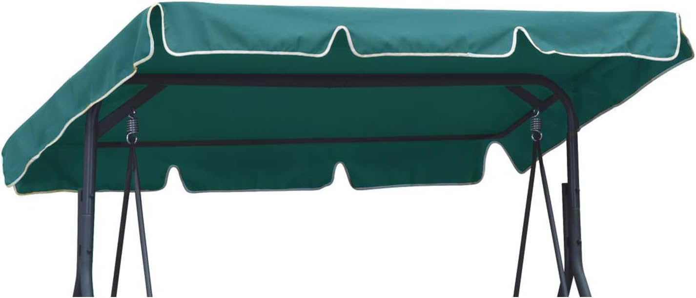 Universal coloured replacement canopy for Garden Swing Cover 3 seater size 115 x 188 cm Patio Hammock Cover Top Garden Outdoor Green [101]