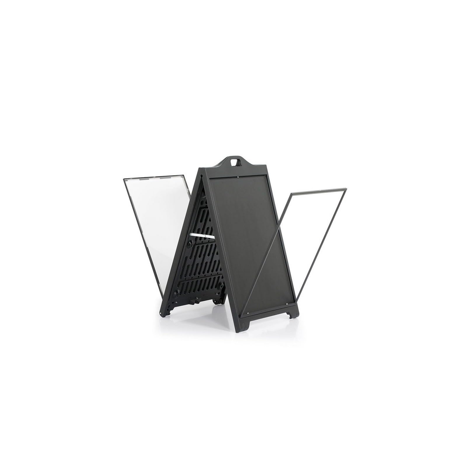 M&T DISPLAYS - Stop trottoir noir SignPro - Porte affiche extérieur sur roulettes - Noir