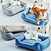 RUYICZB Dog Beds for Small Dogs, Cat Beds for Indoor Cats, Soft Calming Sleeping Orthopedic Dog Bed, Puppy Sofa Bed Pet Couch Bed with Removable Washable Cover Slip-Resistant Bottom,Beige,XL