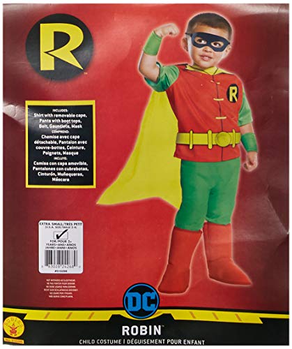 Rubie's Child's Dc Comics Superheroes Deluxe Robin Costume, X-Small #TOP3