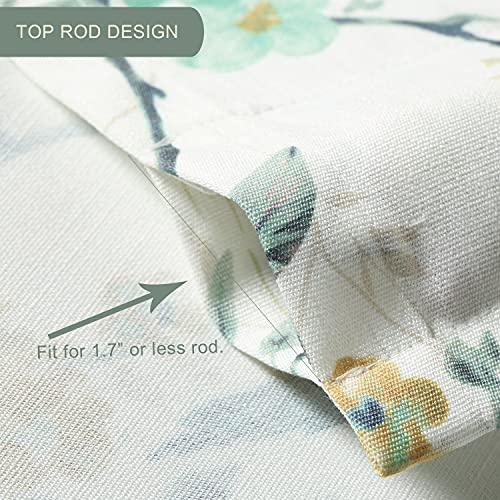 Leeva Valances Tie Up Small Curtains And Valance For Living Room, Rod Vintage Tie-Up Swag Valance Half Windows Treatment For Kid's Room, One Panel, 52X18 Inch, Green #TOP2