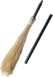 NUOBESTY Bruxa Vívido Traje Voador Acessório Decoração Decorativo Bastão Brinquedo Realista Assistente Criativo Decoração De Plástico Bruxas Prop Cosplay Adereços De Madeira Festa Vassoura