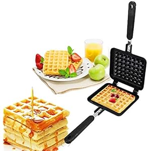 TIM Non-stick waffle iron, waffle maker pan material has no harmful substances or additives, suitable for Belgian waffle…