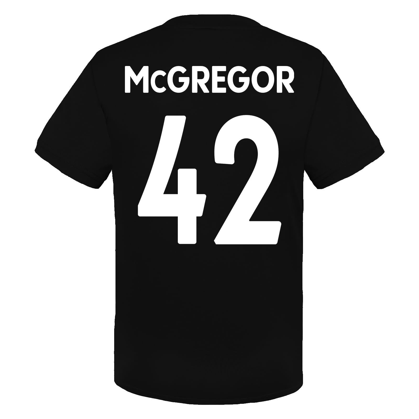 Celtic FC Boys McGregor 42 Poly T-Shirt Black Green 8-9 Years