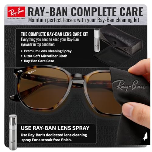 Image of Ray-Ban RB4306 Square-Round Shaped Sunglasses for Men & Women with Official RAYBAN Eyewear Kit