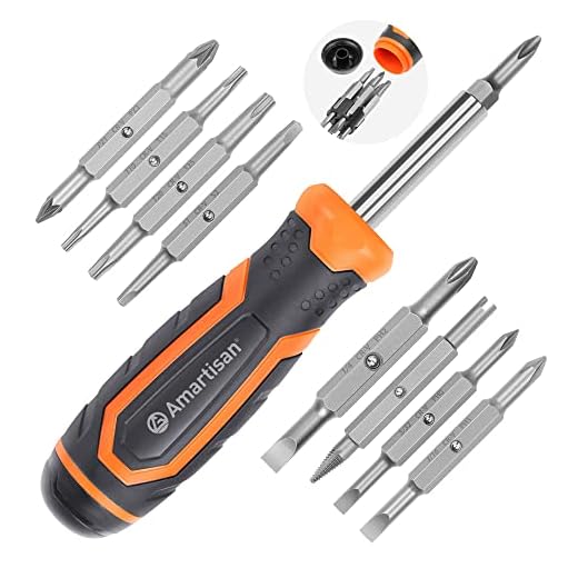 Amartisan 18-in-1 Multi-bit Screwdriver Set Tool All in One, Portable Multi-Purpose Screwdriver, Slotted/Philips/Pozi/Torx/Square,Nut Driver