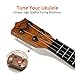 QDH Kids Toy Ukulele, Kids Guitar Musical Toy,17 Inch 4 Steel Strings, with Pick,Early Educational Learning Musical Instrument Gift for Preschool Children(Wooden Color) (17inch)