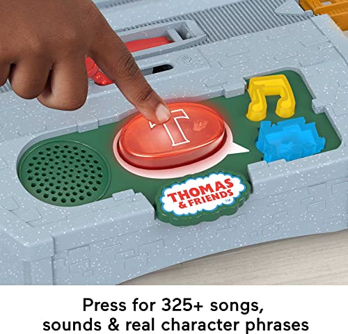 thomas amp friends motorized toy train set talking cranky delivery with track sounds amp phrases for pretend play preschool kids ages 3 years amazon exclusive