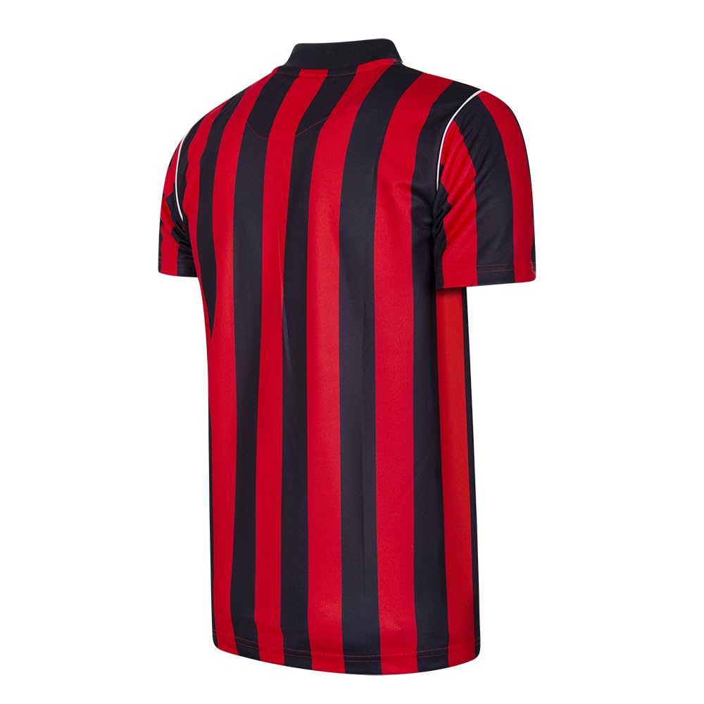 COPA - Maglia da Trasferta retrò - Calcio - Uomo - Fulham FC 1993/94 - Rosso/Nero - 100% Poliestere