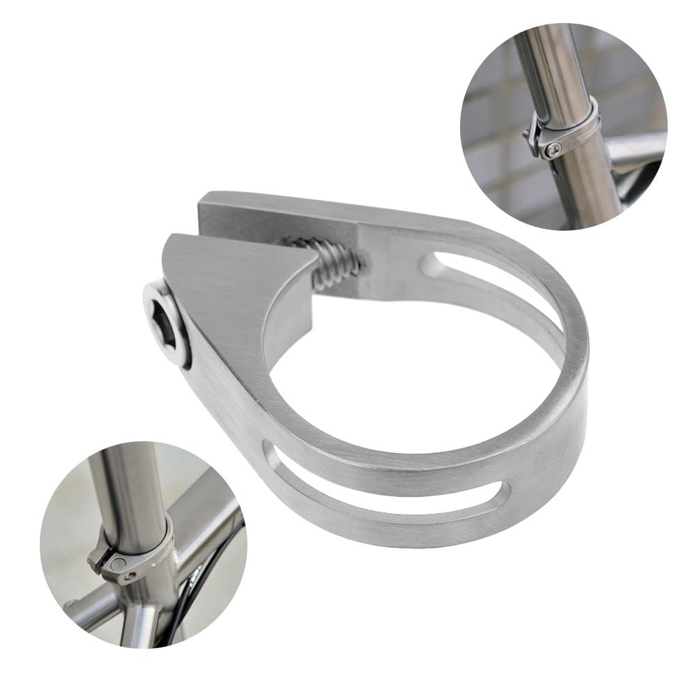 CHENJIAHAO Pinze per Sellino Morsetto reggisella for Bicicletta in Titanio Morsetto reggisella for Bici MTB 34,9 mm/31,8 mm Pinze per Sellino(34.9mm)