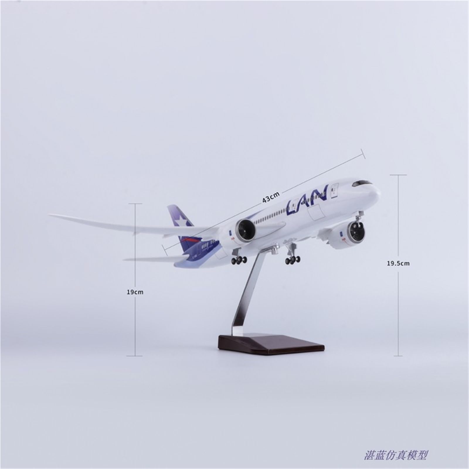 Réplica de Modelos de Aviones 1/130 Simulación Modelo de avión Civil 43 cm Aerolíneas chilenas para Boeing 787 Modelo a Escala Réplicas de Aviones Modelo de avión en Miniatura (SIN luz)