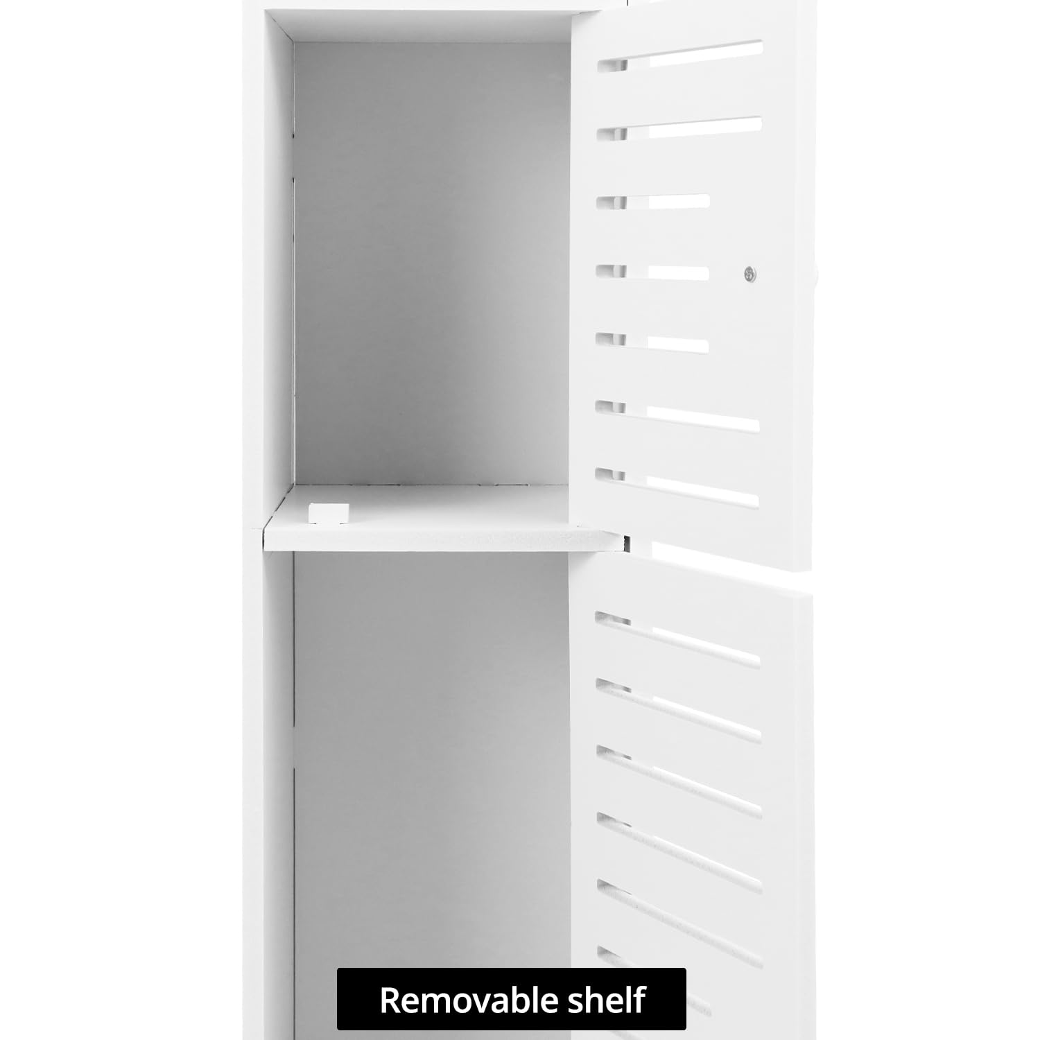 QWORK® Muebles Auxiliares de Baño, Armario de Baño, Mueble Baño Estrecho Portarrollos de Papel Higiénico Impermeables 14 x 15 x 80 cm