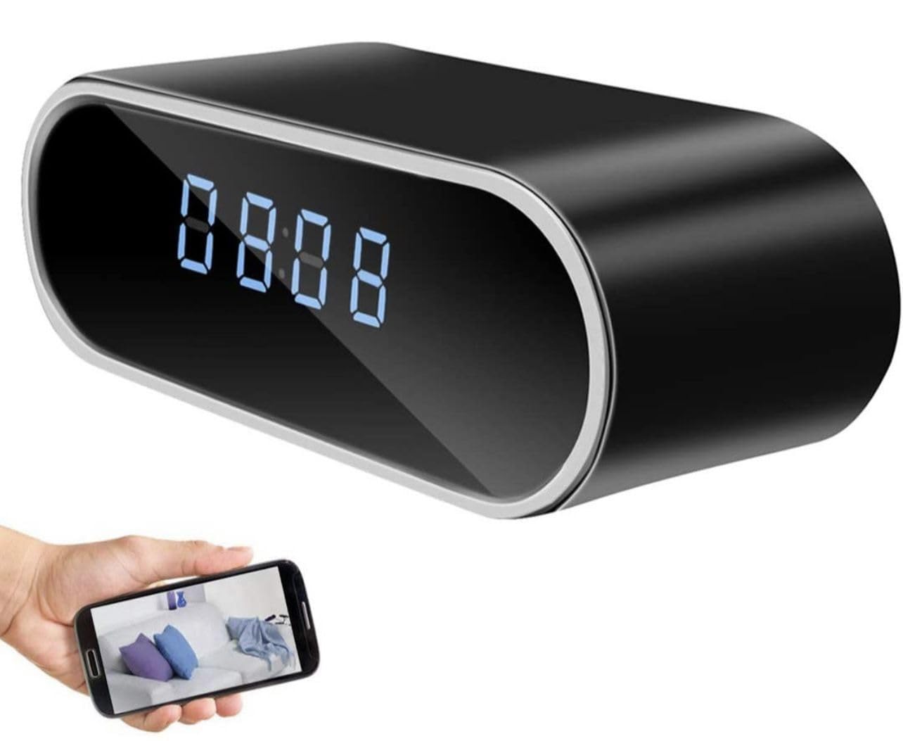 Smart Hidden Small 1080p Indoor Camera Mini Baby Monitor Spy WiFi Home Clock Security Video Nanny Camera Night Vision Motion Detection Remote View