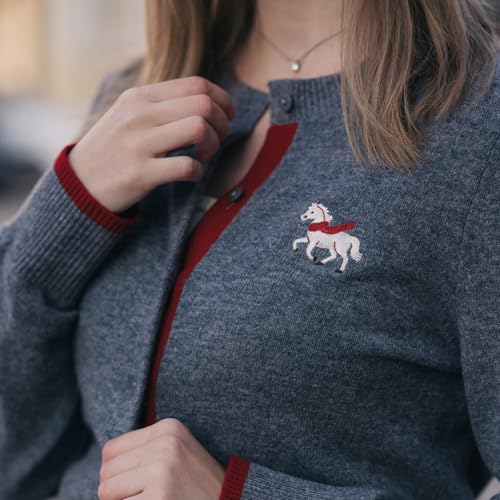 Image of GOELIA Women Wool Blend Lightweight Cardigan Sweaters 2026 Spring Business Casual Solid Long Sleeve Knitted Cardigan Top