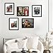 BESCRCL 11x14 Picture Frame Black Set of 6, Display Pictures 8x10 with Mat or 11x14 without Mat, Photo Frames for Wall Mounting