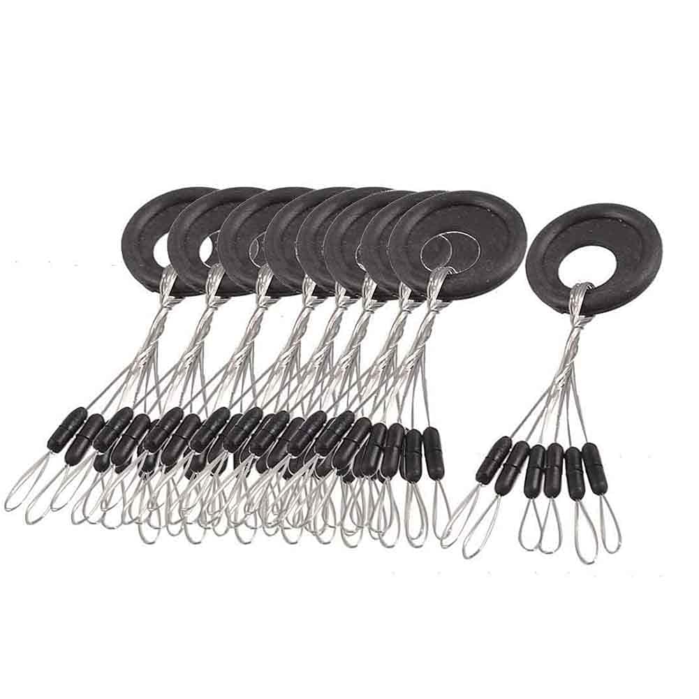 Buy 600pcs Rubber Fishing Bobber Beads Stopper 6in1 Float Sinker Stops