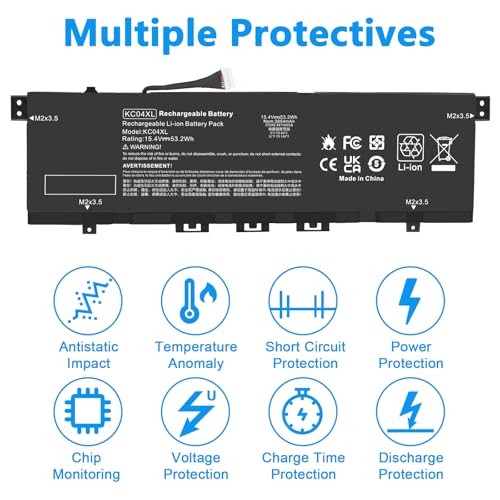Image of Fancy Buying KC04XL TPN-W133 TPN-W136 Laptop Battery for HP Envy X360 13-AG 13z-AG 13m-AG 13-AR 13-AH 13-AQ 13M-AQ 13T-AQ L08496-855 L08544-1C1 L08544-2B1 HSTNN-DB8P HSTNN-IB8K L08496-855 KC04053XL