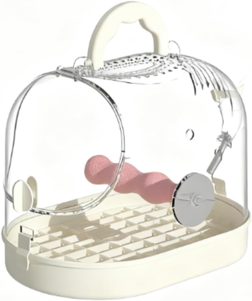 Bird Travel Carrier Outgoing Bird Cage with Handle for Cockatiels(Green)