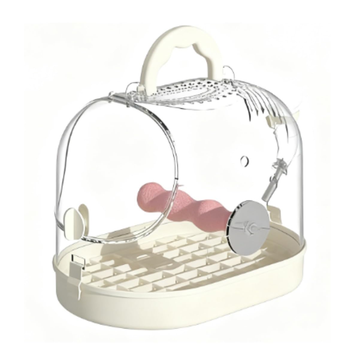 Gabbia per Uccelli Gabbia for Uccelli da Viaggio con Maniglia for Calopsitte Voliera(White)